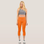 Capri Neon Orange Funky Leggings<br><div class="desc">Vivez à haute voix avec ces leggings HOT néon orange!</div>