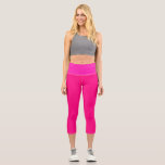 Capri Neon Pink Funky Leggings<br><div class="desc">Vivez à haute voix avec ces leggings roses de néon HOT!</div>
