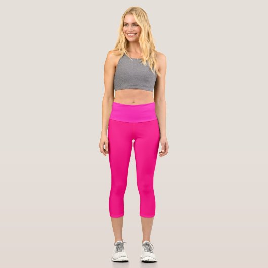 Capri Neon Pink Funky Leggings (Recto)