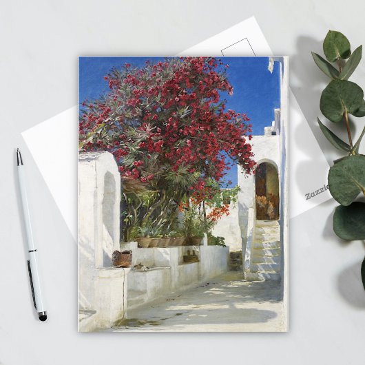 Capri - Oleanders in bloom, Peder Severin Krøyer Briefkaart