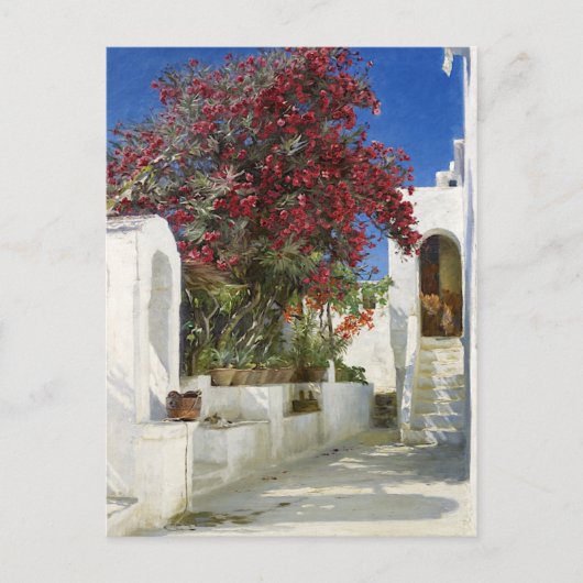 Capri - Oleanders in bloom, Peder Severin Krøyer Briefkaart (Voorkant)