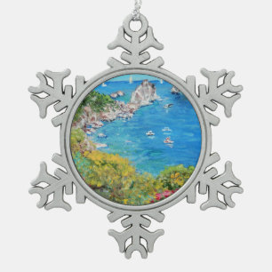 Capri - ornement de flocon de neige d'étain