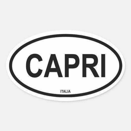 CAPRI OVALE STICKER (Voorkant)