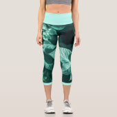 Capri Pale Green Potato Plantes Feuilles Leggings (Recto)