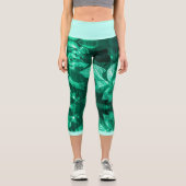 Capri Pale Green Potato Plantes Feuilles Leggings (Recto)