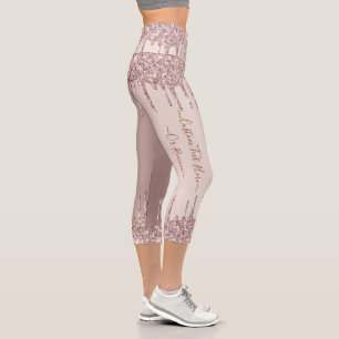 Capri Parties scintillant rose Gold Blush Leggings - Vot