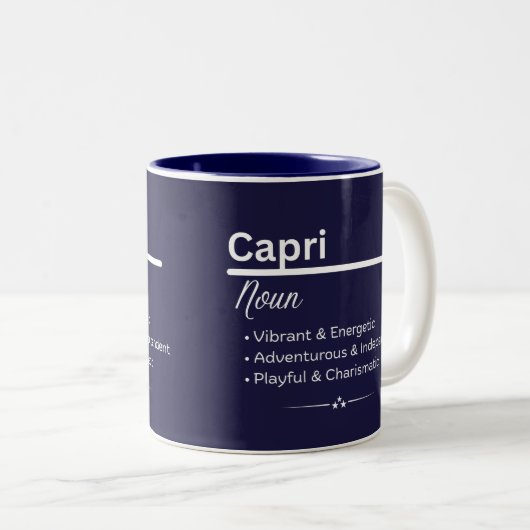 Capri Personalized Name Coffee Mug (Devant droit)