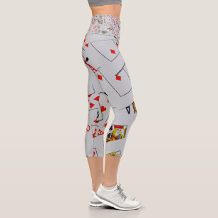 Capri Plateau De Cartes De Jeu Éparpillées, Leggings Cap