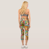 Capri Pop Girl Art Comic 1 - Fun Capris Leggings (Verso)