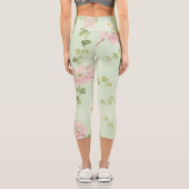 Capri Soft Spring Blossom & Daisy Patterned Leggings (Verso)