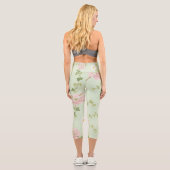 Capri Soft Spring Blossom & Daisy Patterned Leggings (Verso)