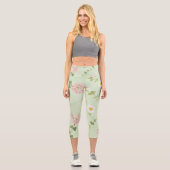 Capri Soft Spring Blossom & Daisy Patterned Leggings (Recto)
