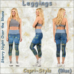 CAPRI STYLE LEGINGS "Starry Night O.T.R" van Gogh<br><div class="desc">Une image de "Starry Night Over the Rhone" de Vincent van Gogh est présentée sur ces Leggings colorés. Disponible en cinq tailles pour femmes (XS, S, M, L, XL). Voir la description "A propos de ce produit" ci-dessous pour des informations générales sur le dimensionnement et le produit, L'image couvre l'ensemble...</div>