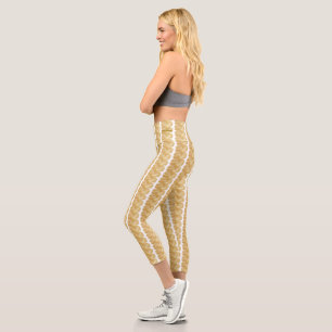 Capri Thread de Leggings Gold Sport