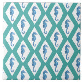 Capri Turquoise Argyle Ceramic Tile Tegeltje (Voorkant)