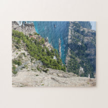 Capri van boven: kust en turquoise zee | Puzzel fo