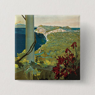 Capri Vierkante Button 5,1 Cm