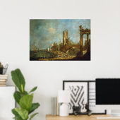 Capriccio d'une affiche de port (Bureau à domicile)