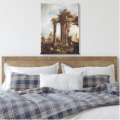 Capriccio met Roman Ruins, een piramide en Canvas Afdruk (Insitu (Slaapkamer))