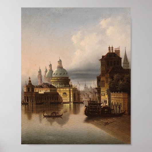 Capriccio, Venetië | Johann Wilhelm Jankowsky Poster (Voorkant)