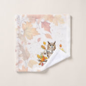 Caprice d'automne – Chouette de Thanksgiving avec (Gant de toilette)