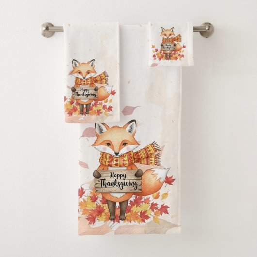 Caprice d'automne – Renard de Thanksgiving avec fe (En situation)