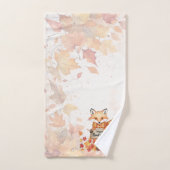 Caprice d'automne – Renard de Thanksgiving avec fe (Serviette à main)