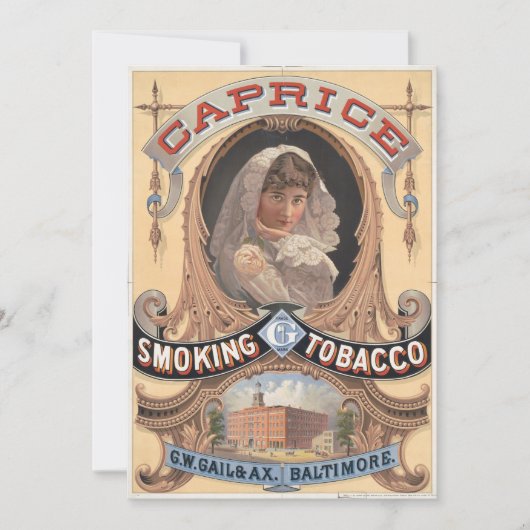 Caprice Smoking Tobacco  Advertentie (Voorkant)