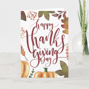 Capricieus Gelukkig Thanksgiving day   Wenskaart Feestdagen Kaart