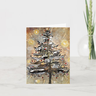Capricieuze Kerstboom Notecard Feestdagen Kaart