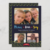 Capricieuze Vrede, Liefde & Vreugde Vakantie 3 Feestdagenkaart (Voorkant / Achterkant)