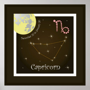 Capricorn 22 december tot 20 januari Poster