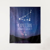 Capricorn | Aangepaste astrologie Tapestry Wandkleed (Voorkant)