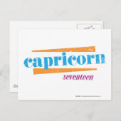 Capricorn Aqua Briefkaart (Voorkant / Achterkant)