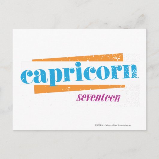 Capricorn Aqua Briefkaart (Voorkant)