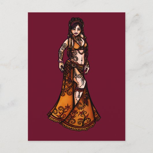 Capricorn Belly Dancer Briefkaart (Voorkant)