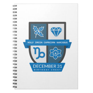 Capricorn Birthday Crest™ December 22-31 Journal Notitieboek