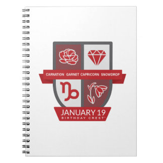 Capricorn Birthday Crest™ January 1-19 Journal Notitieboek