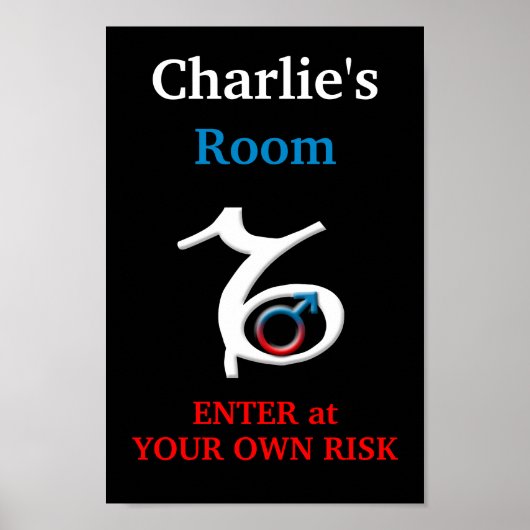 Capricorn Boy's Room Poster personnalisé (Devant)