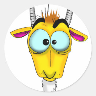 Capricorn Cartoon Ronde Sticker