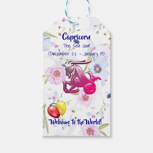 Capricorn Child - Nieuw babycadeLabel Cadeaulabel (Voorkant)