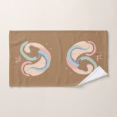 CAPRICORN, Conception abstraite du signe zodiaque, (Serviette à main)