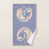 CAPRICORN, Conception abstraite du signe zodiaque, (Serviette à main)