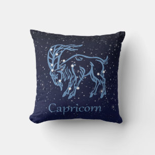 Capricorn Constellation and Zodiac Sign with Stars Kussen