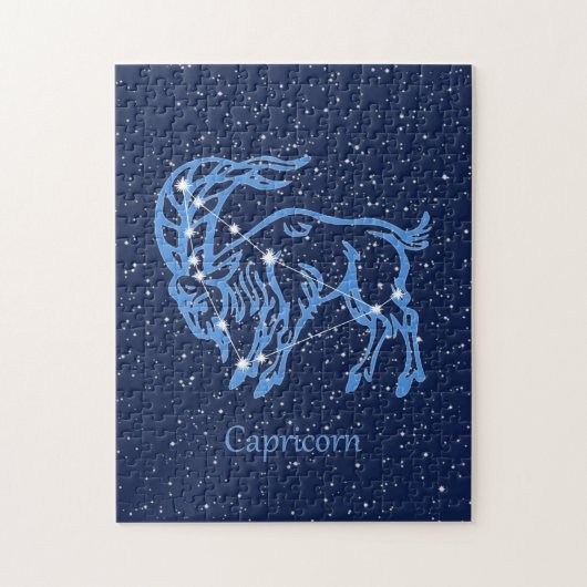 Capricorn Constellation and Zodiac Sign with Stars Legpuzzel (Verticaal)
