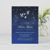Capricorn Constellation Birthday Party Kaart (Staand voorkant)