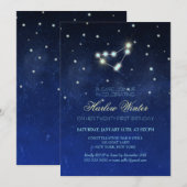 Capricorn Constellation Birthday Party Kaart (Voorkant / Achterkant)