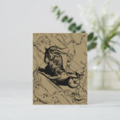 Capricorn Constellation  Engraving Hevelius Briefkaart (Staand voorkant)
