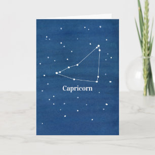 Capricorn Constellation Happy Birthday Kaart