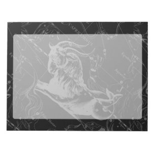 Capricorn Constellation Hevelius 1690 Engraving Notitieblok